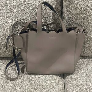 Kate Spade Taupe Scalloped Tote